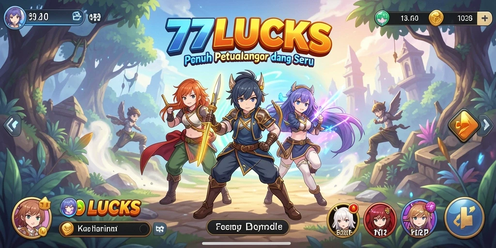 Tampilan memukau dari gameplay 77LUCKS yang penuh aksi.