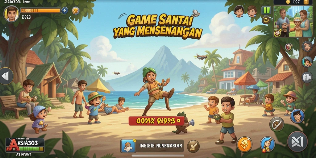 Screenshot gameplay ASIA303 yang penuh warna dan menyenangkan.