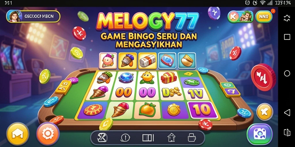 Tampilan gameplay menarik dari MELODY77 yang seru.